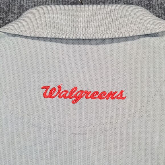 Walgreens High Performance Uniforms Polo Shirt Large Gray 100% Polyester - Picture 9 of 13